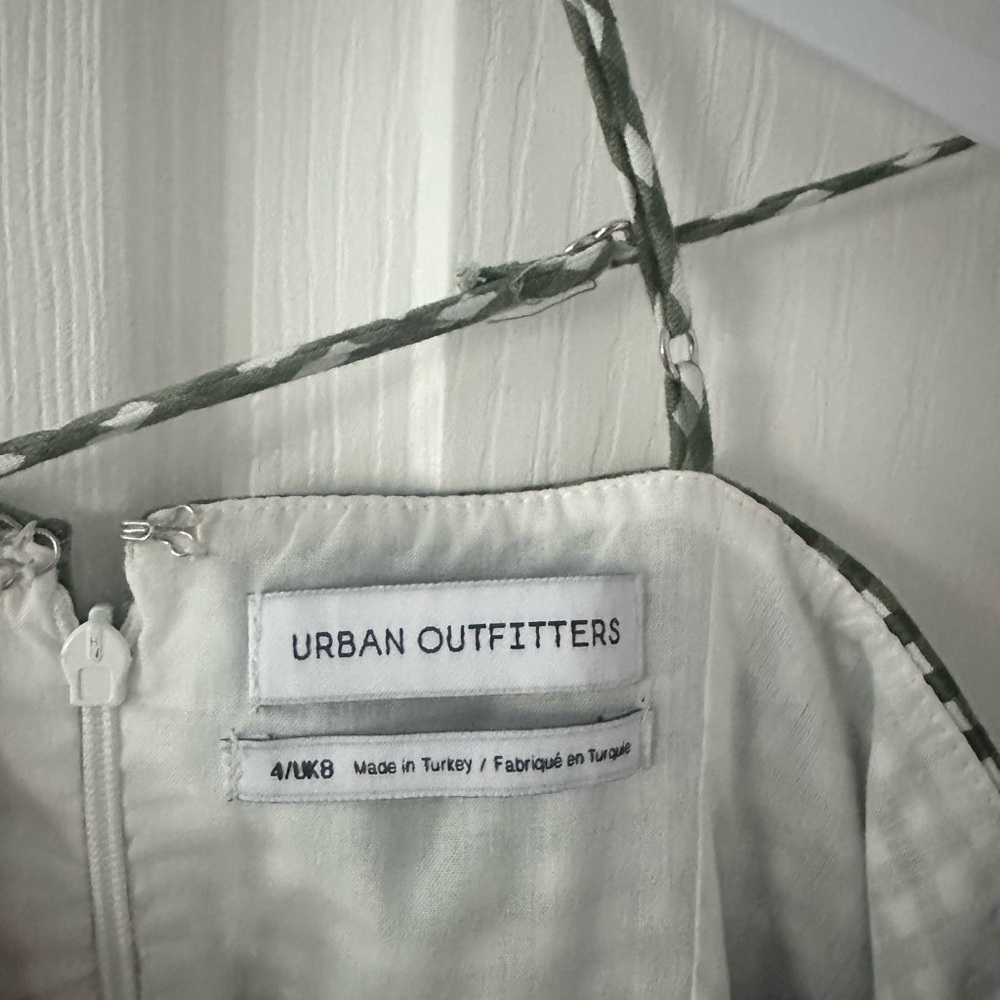 Urban Outfitters Green and White Gingham Slip Dress - Picture 4 of 4